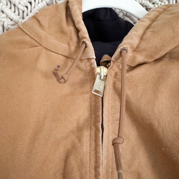 Carhartt J140 Brown Duck Quilted Flannel Jacket 4XL Union Made USA Vintage - Picture 9 of 11